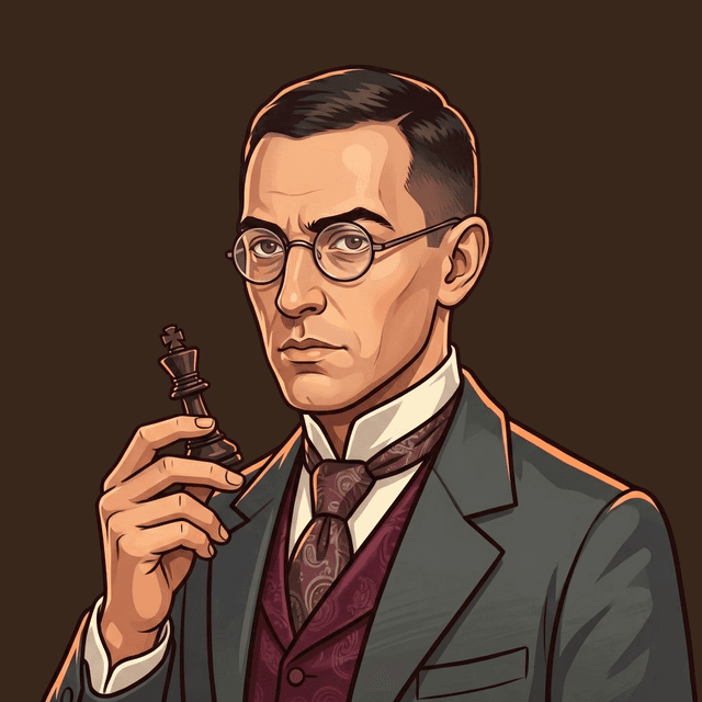 Portret van Akiba Rubinstein